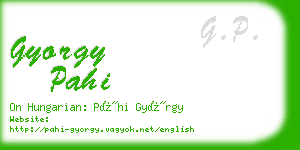 gyorgy pahi business card